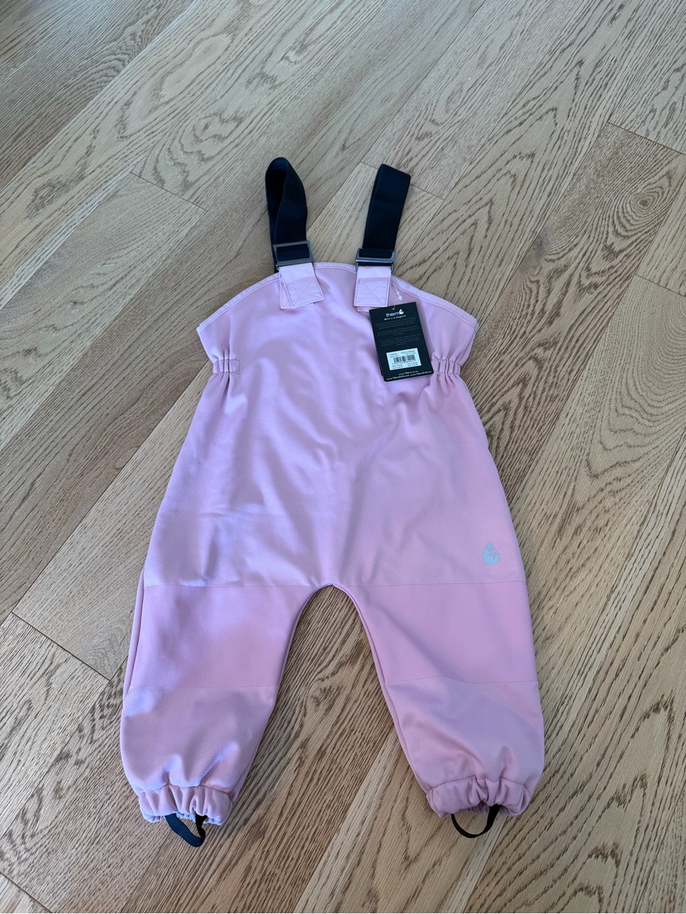 Kids Pink Waterproof Overalls with Adjustable Straps